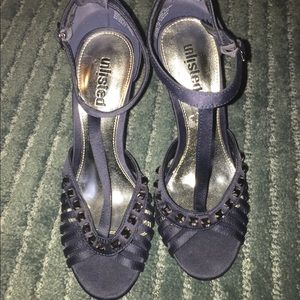 Unlisted Navy Blue heels with navy jewels